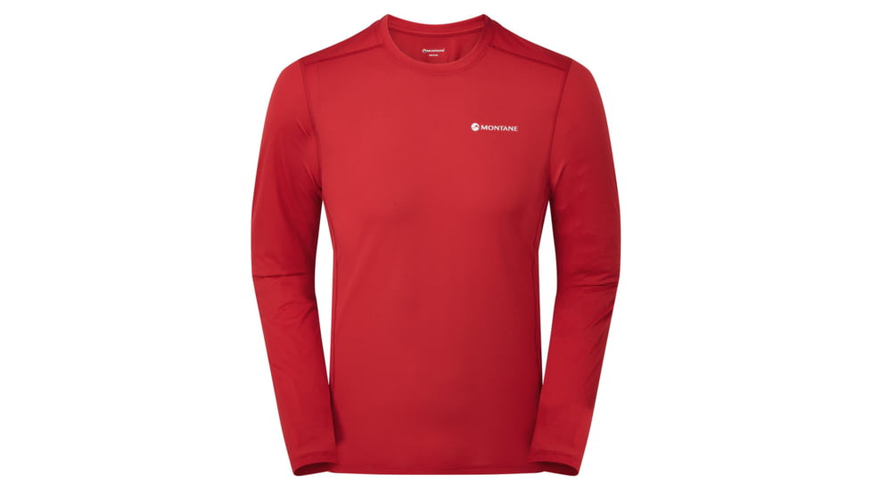 Montane Dart Lite Long Sleeve T-Shirt - Men, Extra Large, Acer Red, MDLLSACRX15