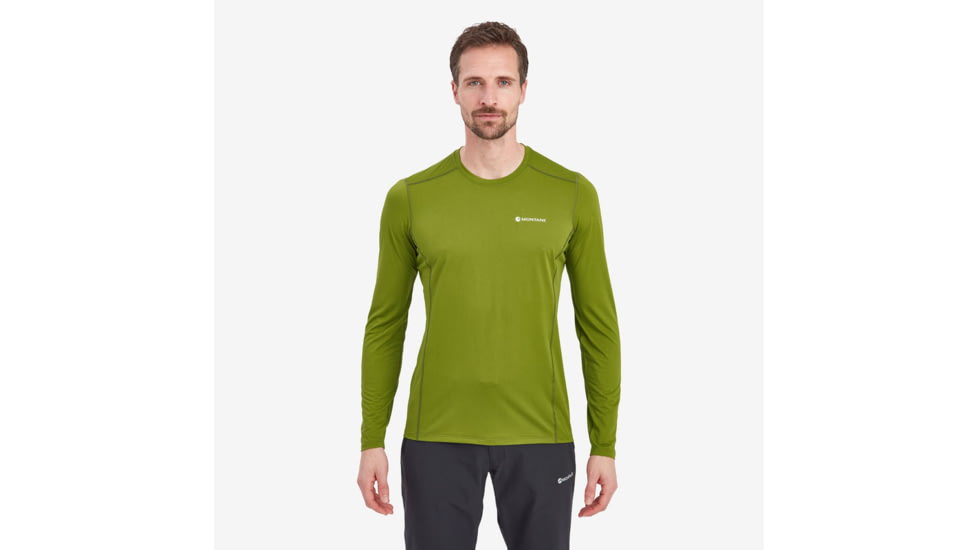 Montane Dart Lite Long Sleeve T-Shirt - Men, Small, Alder Green, MDLLSALGB15