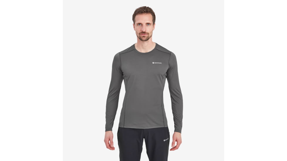 Montane Dart Lite Long Sleeve T-Shirt - Men, Medium, Slate, MDLLSSLAM15