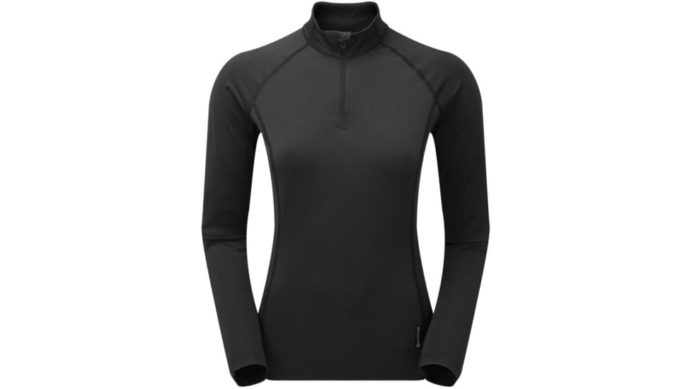 Montane Dart Thermo Zip Neck - Womens, Black, Medium, FDTZNBLAM12