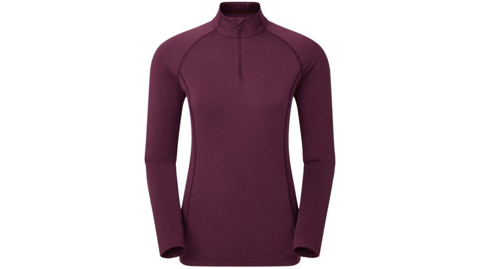 Montane Dart Thermo Zip Neck - Womens, Wineberry, Extra Small, FDTZNWINA12