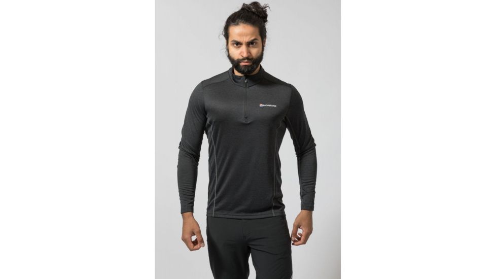 Montane Dart Zip-Neck - Mens, Black, Small, MDAZNBLAB08