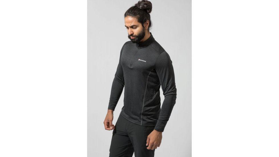 Montane Dart Zip-Neck - Mens, Black, Small, MDAZNBLAB08