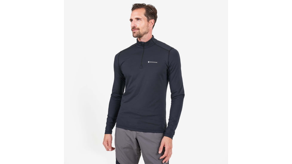 Montane Dart Zip Neck - Mens, Black, 2XL, MDRZNBLAZ12