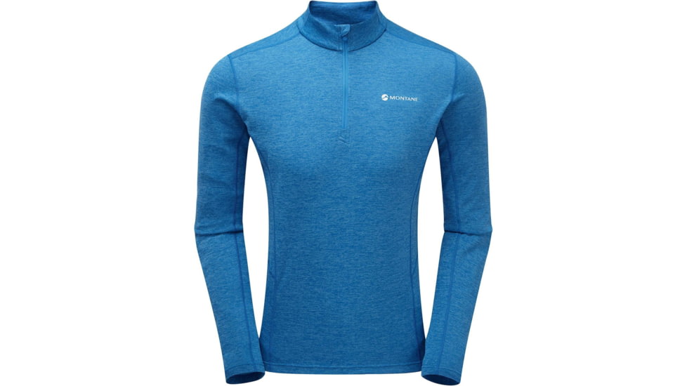 Montane Dart Zip Neck - Mens, Electric Blue, Extra Small, MDRZNELEA12