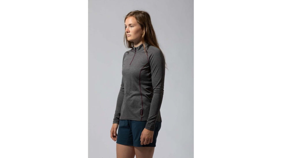 Montane Dart Zip-Neck - Womens, Nordic Grey, Extra Small, FDAZNNOGA09