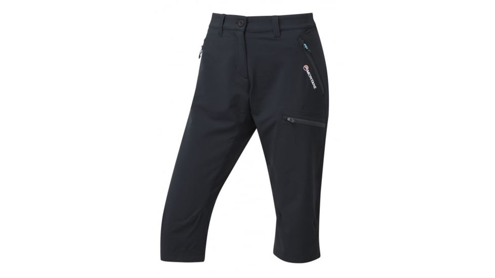 Montane Fem Dyno Stretch Capri Pants, Black, UK8/US6/EUR34, FDCPABLAA3