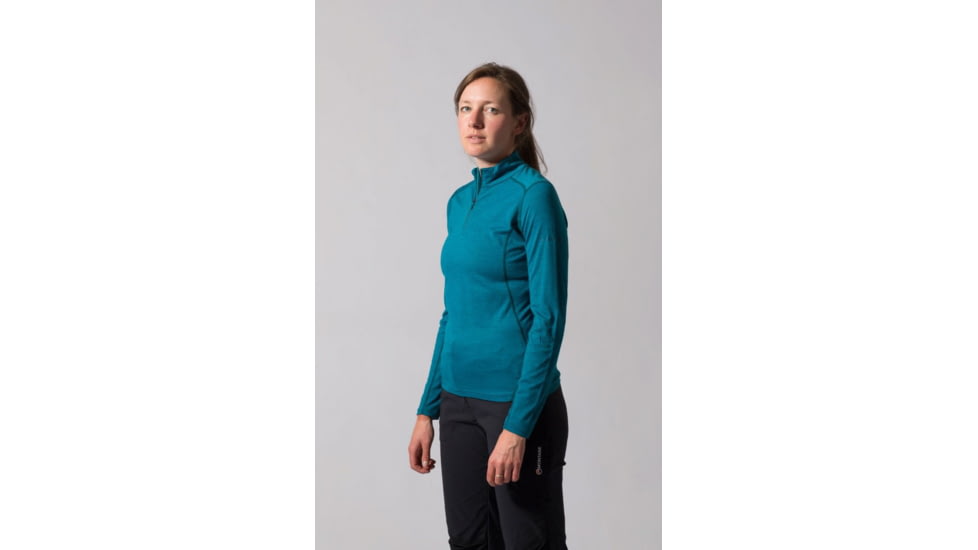 Montane Fem Primino 140 Zip Neck, Zanskar Blue, UK8/US6/EUR34, FP1ZNZANA4