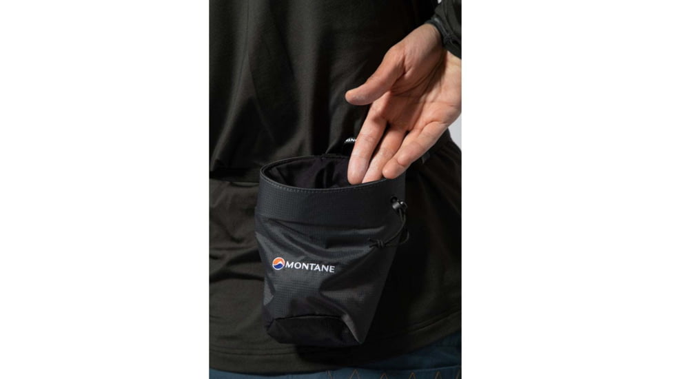 Montane Finger Jam Chalk Bag, Charcoal, One Size, PFJCBCHAO09