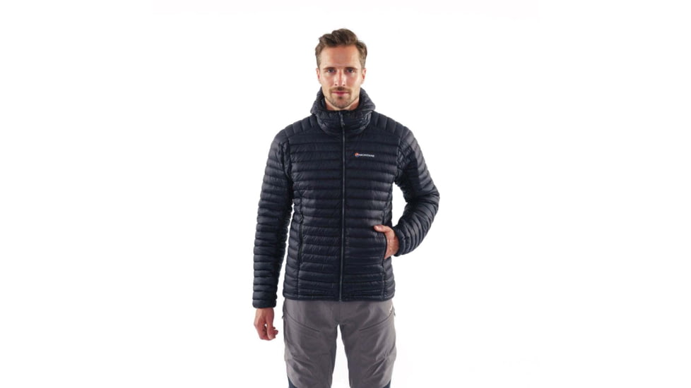 Montane Flylite Down Jacket - Mens, Black, Small, MFLYJBLAB10