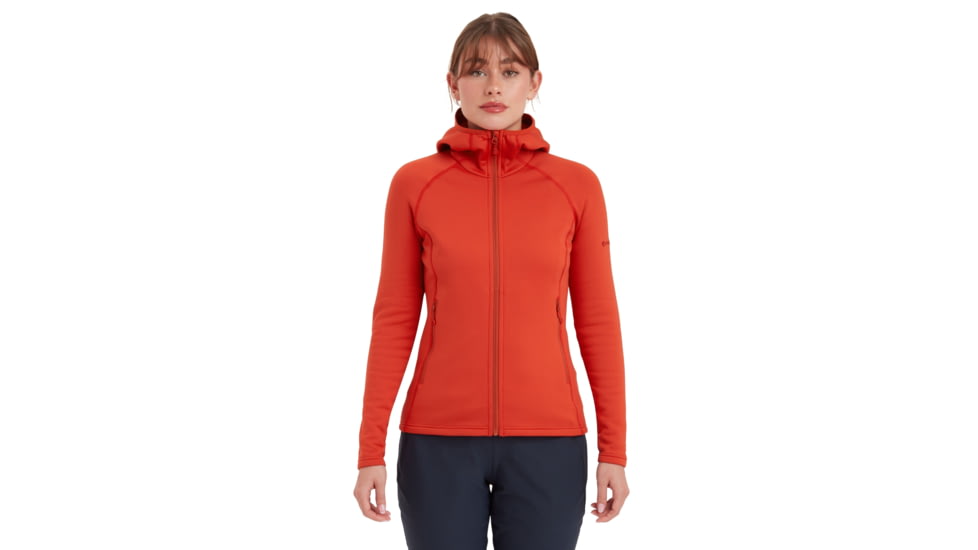 Montane Fury Hoodie - Womens, Saffron Red, Large, FFRYHSAFN16