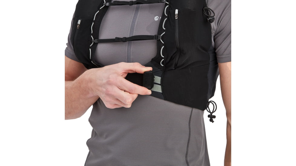 Montane Gecko VP 12 + Vests, Black, Medium, PGP12BLAM15