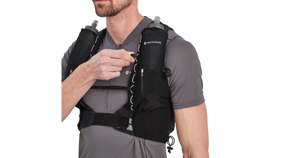 Montane Gecko VP 12 + Vests, Black, Medium, PGP12BLAM15