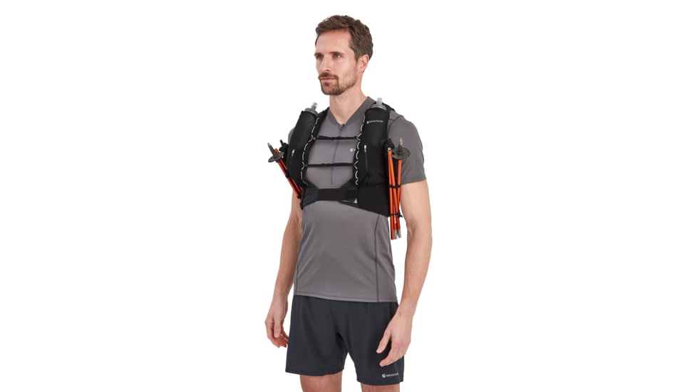 Montane Gecko VP 12 + Vests, Black, Medium, PGP12BLAM15