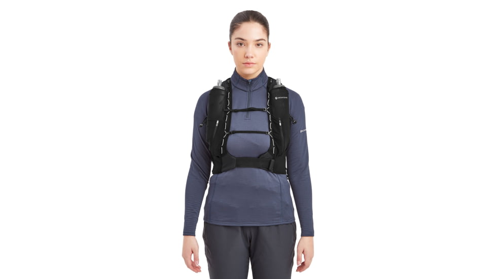 Montane Gecko VP 12 + Vests, Black, Medium, PGP12BLAM15