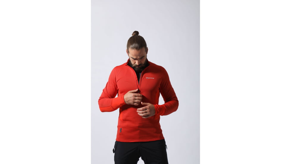 Montane Iridium Hybrid Pull-On Jacket - Mens, Firefly Orange, Medium, MIHPOFIRM6