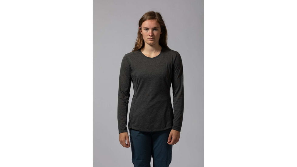 Montane Mono Long Sleeve T-Shirt - Womens, Charcoal, Extra Small, FMNLSCHAA09