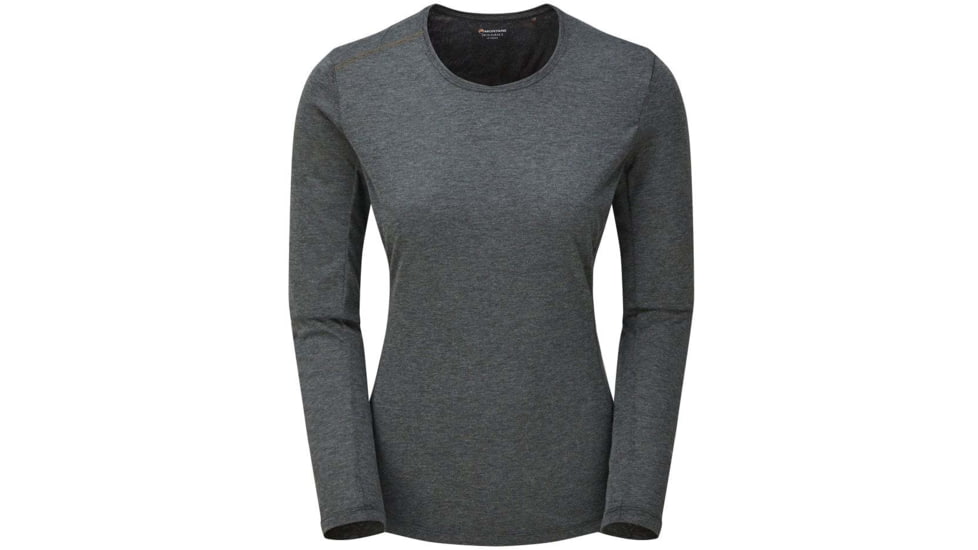 Montane Mono Long Sleeve T-Shirt - Womens, Charcoal, Extra Small, FMNLSCHAA09