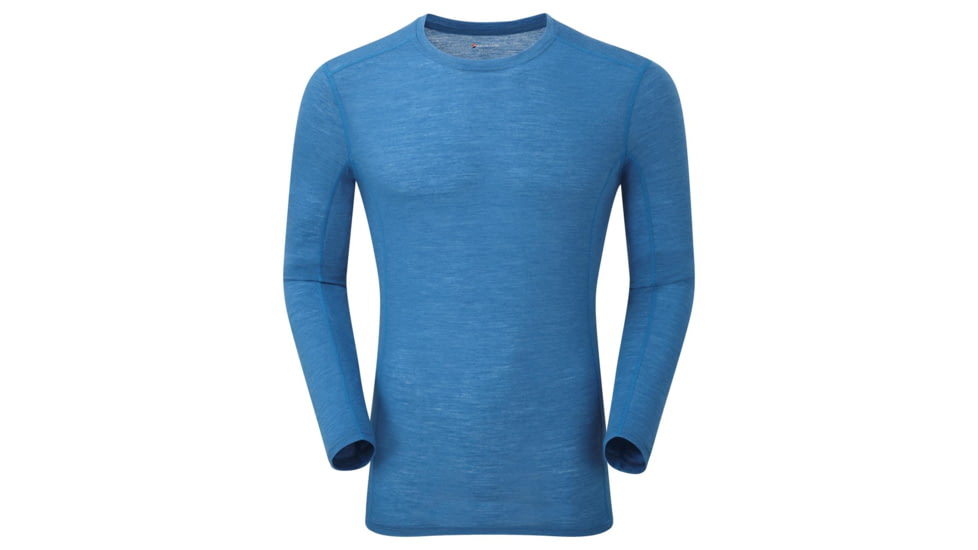 Montane Primino 140g Long Sleeve Crew Neck - Mens-Electric Blue-Large