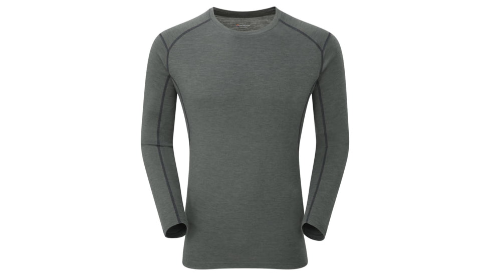 Primino 140g Long Sleeve Crew Neck - Mens-Shadow-Large