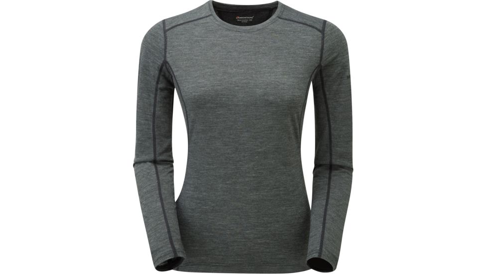 Montane Primino 140g Long Sleeve Crew Neck - Women's-Black-Small