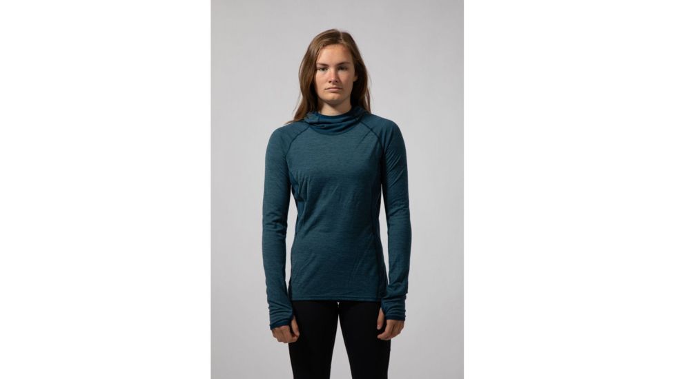 Montane Primino Hybrid Hoodie - Womens, Narwhal Blue, Extra Small, FPHHONARA08