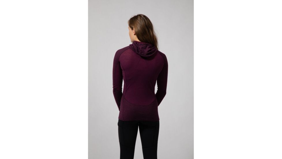 Montane Primino Hybrid Hoodie - Womens, Saskatoon Berry, Medium, FPHHOSASM08