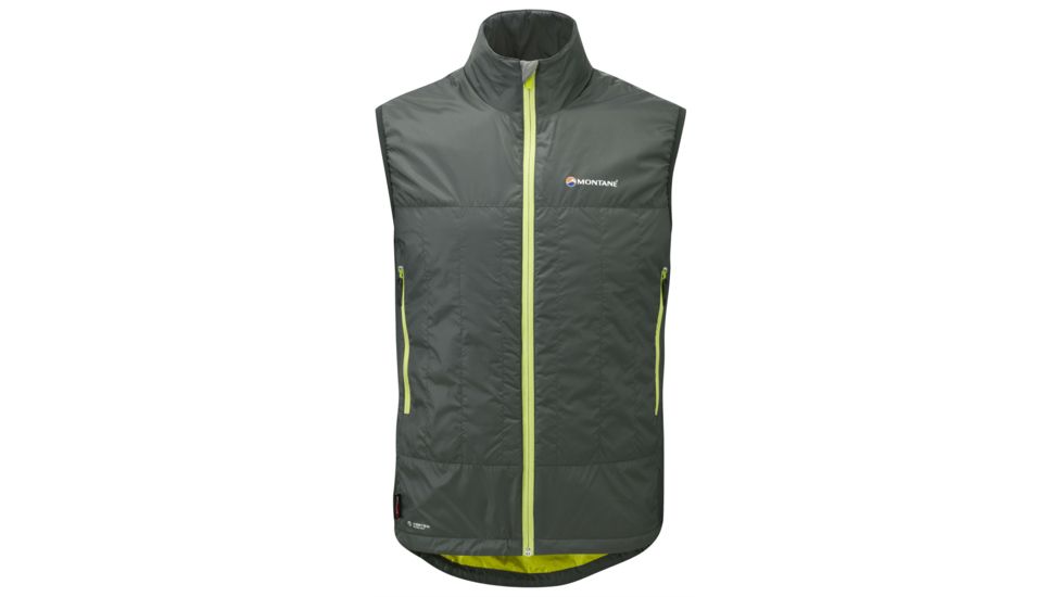 Montane Prism Vest - Men's-Steel/Kiwi-Small