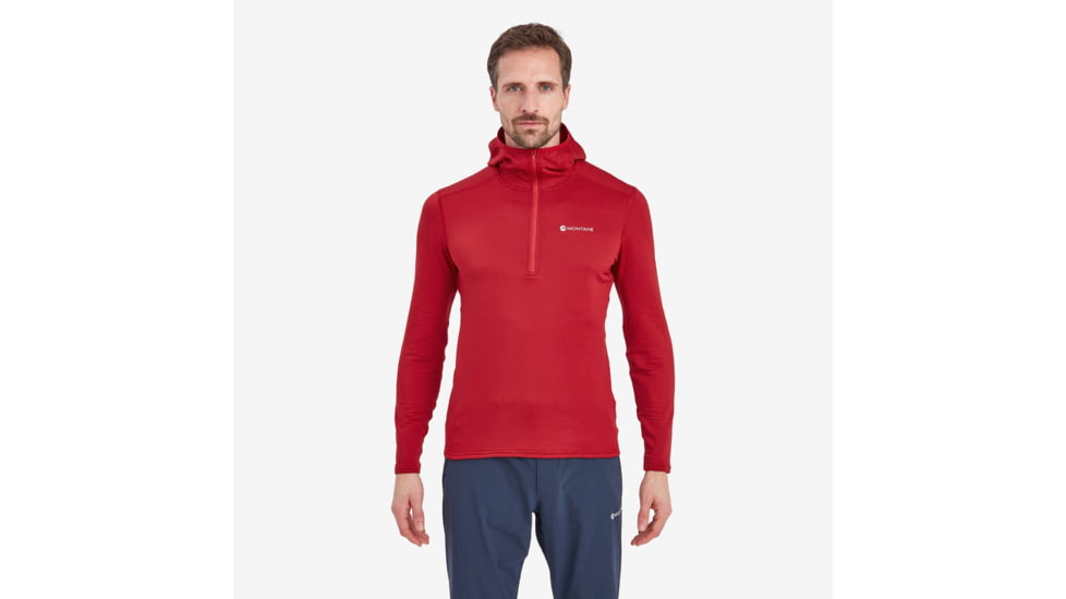 Montane Protium Lite Hooded Pull On Fleece - Men's, Extra Large, Acer Red, MPRLHACRX15