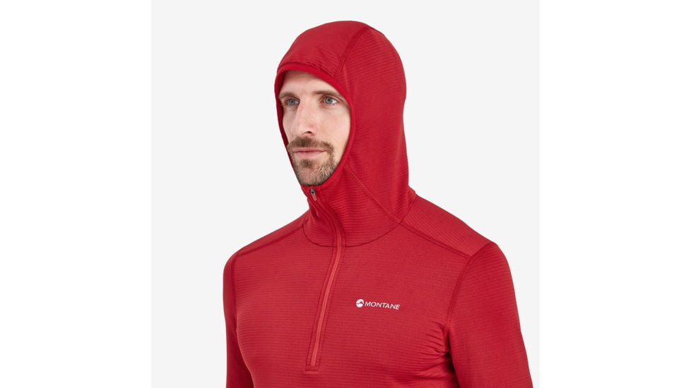 Montane Protium Lite Hooded Pull On Fleece - Men's, Extra Large, Acer Red, MPRLHACRX15