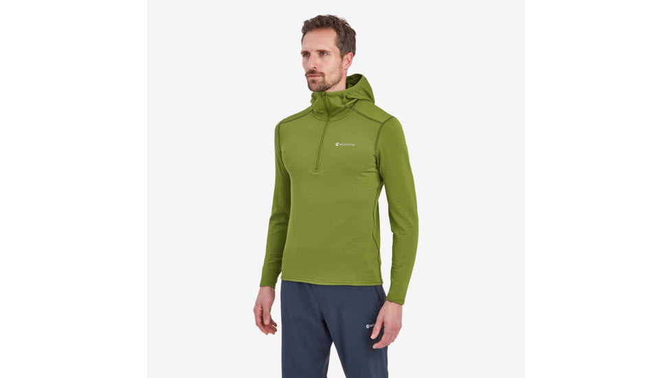 Montane Protium Lite Hooded Pull On Fleece - Men's, Large, Alder Green, MPRLHALGN15