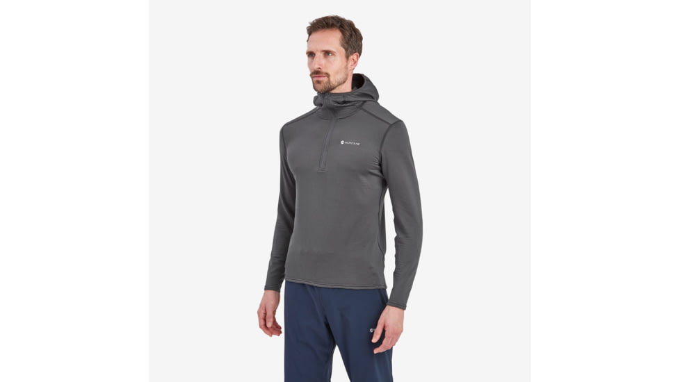 Montane Protium Lite Hooded Pull On Fleece - Men's, Large, Slate, MPRLHSLAN15