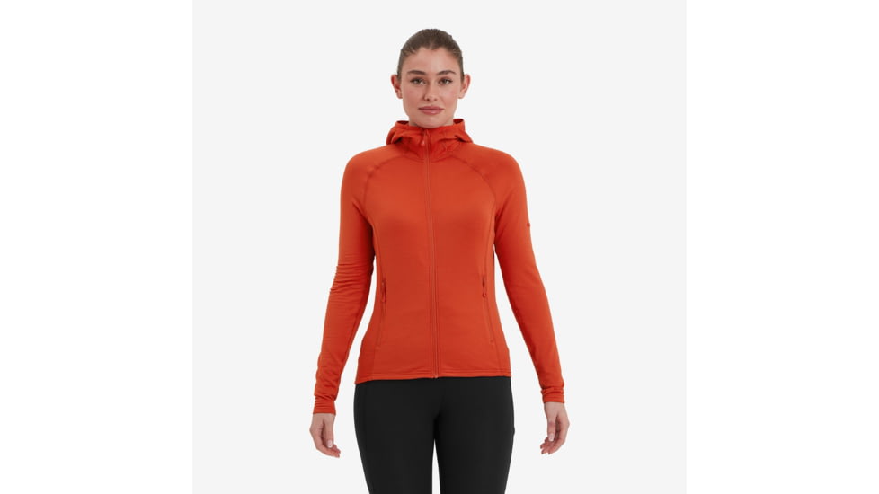 Montane Protium Lite Hoodie - Womens, Saffron Red, Small, FPOLHSAFB17