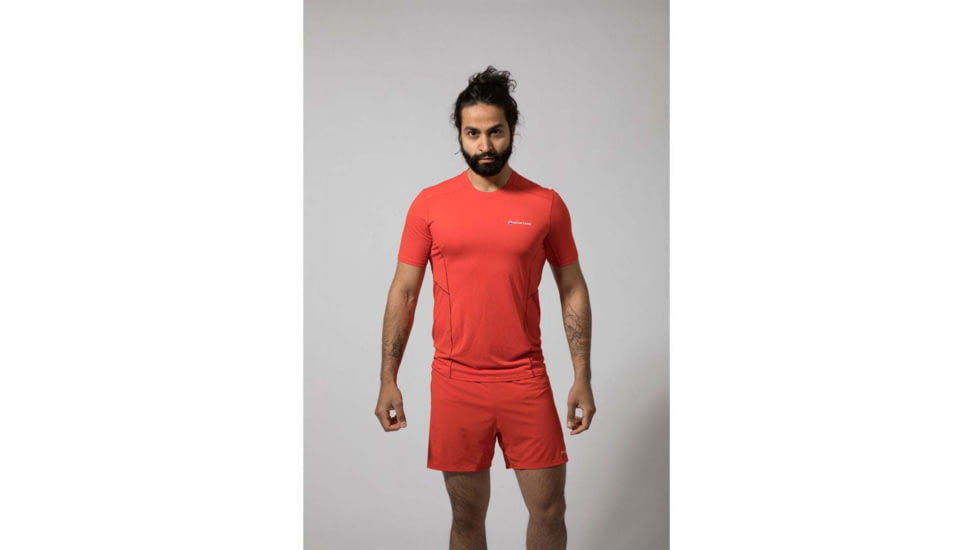 Montane Sabre T-Shirt - Mens, Flag Red, Extra Small, MSBTSFLAA09