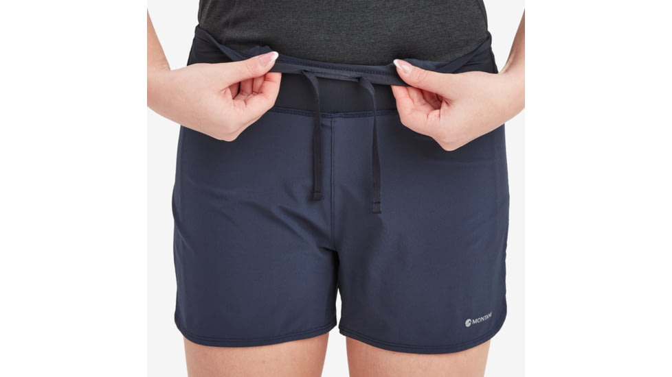 Montane Slipstream Twin Skin Trail Running Shorts - Womens, Eclipse Blue, Large, FSTSSECLN15
