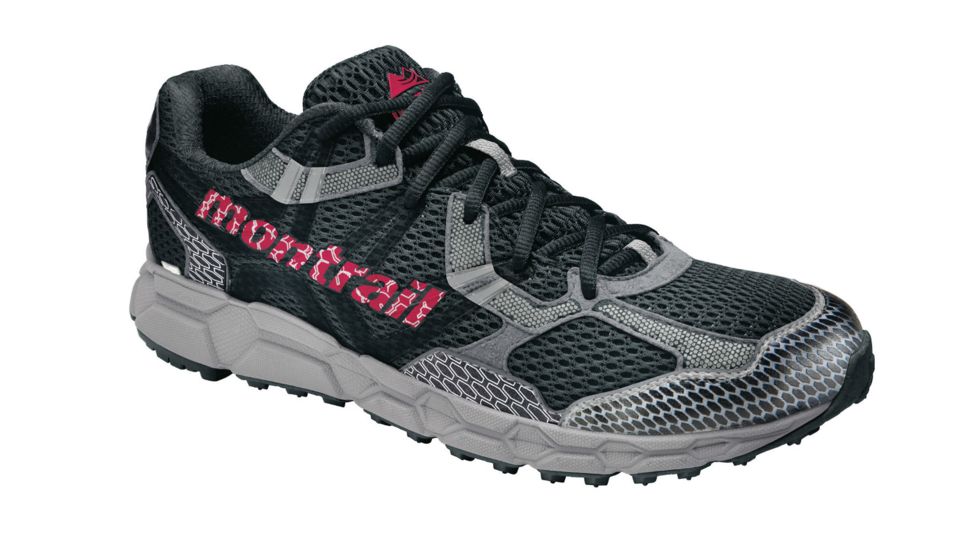 Montrail Bajada Outdry Trail Running Shoe - Men's-Black/Chili-Medium-7 US