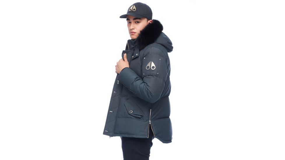 Moose Knuckles 3Q Jacket Men's, Granite / Black Fur, XL, MK2228M3Q-256-XL