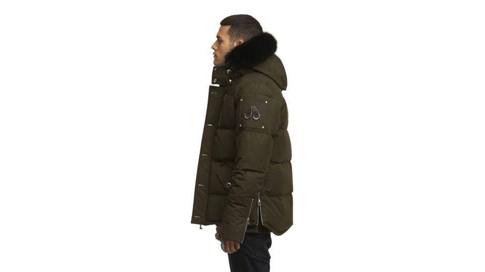 Moose Knuckles 3Q Jacket - Men's-Olive/Black Fur-Medium, 426475