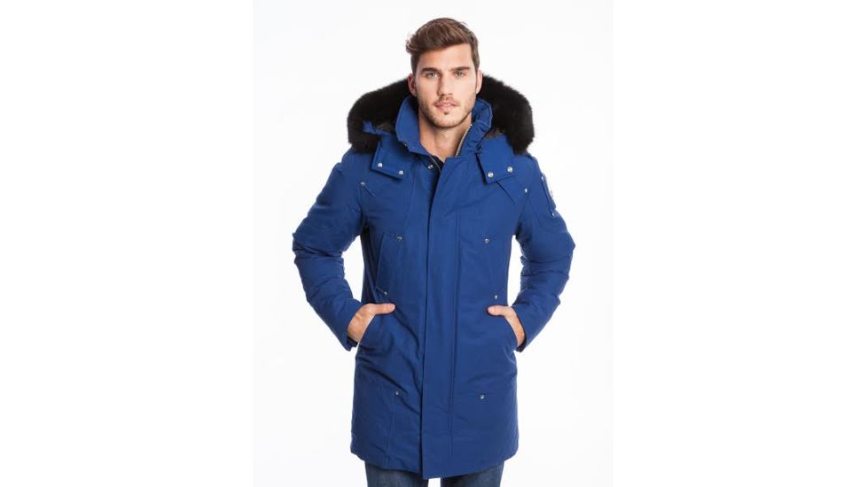 Moose Knuckles Canada Parka - Mens-Estate Blue/Black Fur-X-Large 241670