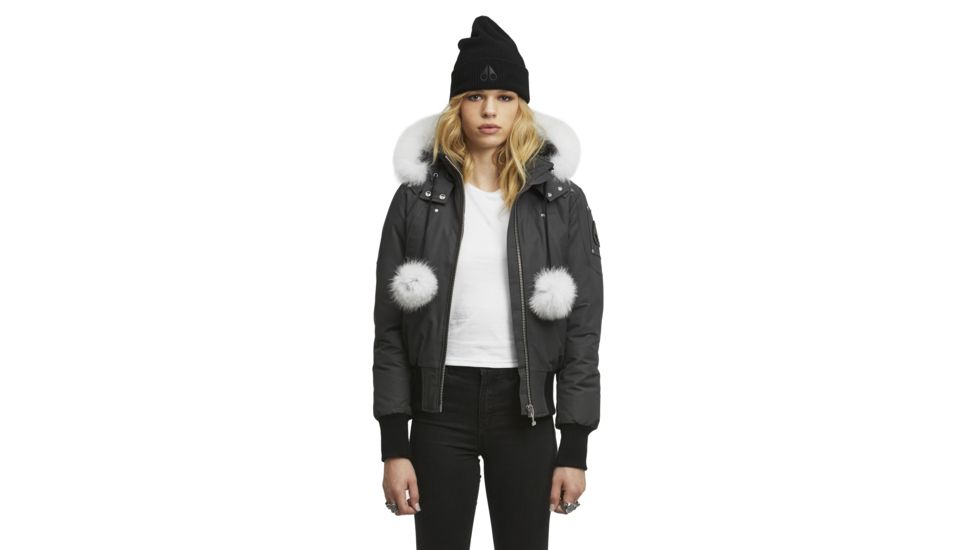 Moose Knuckles Debbie Bomber Jacket - Women's, Granite, Extra Large, MK2002LB-255-XL