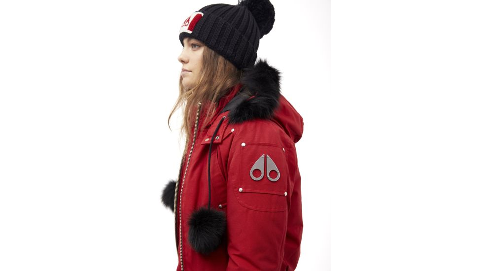 Moose Knuckles Debbie Bomber Jacket - Women's, Redwood/Black Fox, Medium, MK2002-LB-382-M