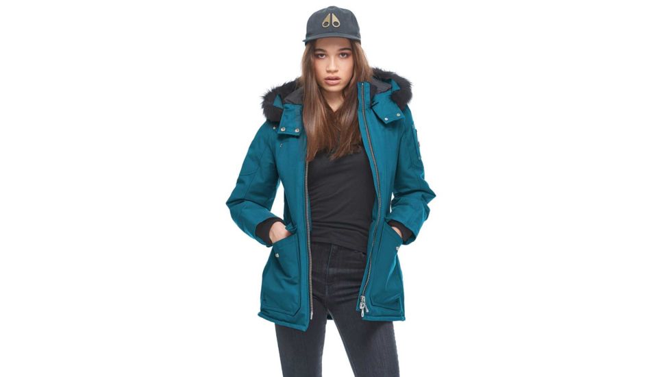 Moose Knuckles Fire River Jacket - Women's, Ash Green/Black Fox, Medium, MK8508-LJ-740-M
