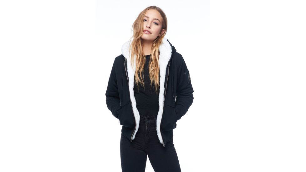 Moose Knuckles Her Bunny Hoodie - Women's, Black, Medium, MK8601-LS -292-M