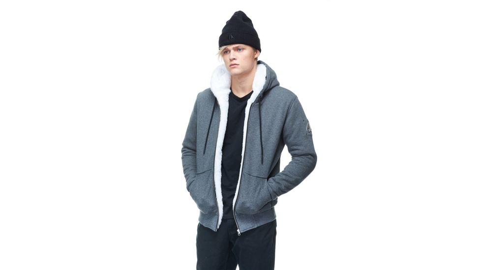 Moose Knuckles His Bunny Hoodie - Men's, Charcoal, Large, MK8600-MS-806-L