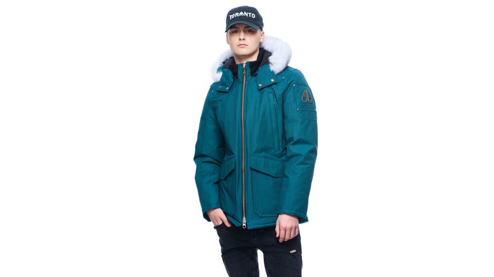 Moose Knuckles Pearson Down Jacket - Mens, Green Ash/Natural Fox, Medium, MK8507-MJ-741-M