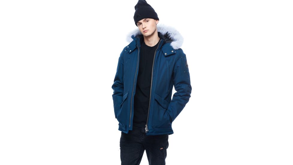 Moose Knuckles Pearson Down Jacket - Mens, Jasper Blue/Naural Fox, Large, MK8507-MJ-450-L