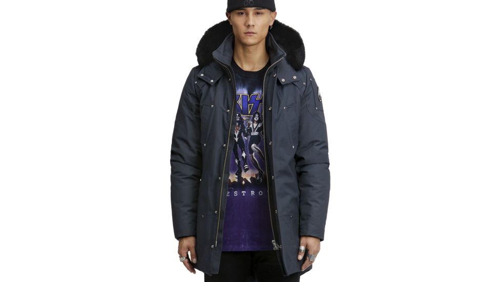 Moose Knuckles Stirling Parka, Granite W Black, L, MK4661MP-256-L