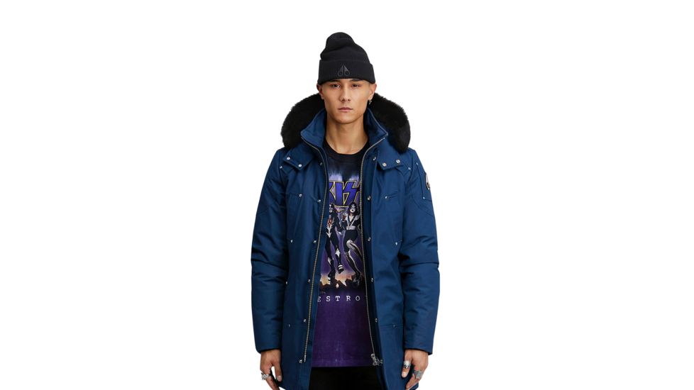 Moose Knuckles Stirling Parka - Men's, Jasper Blue/Black Fox, Small, MK4661-MP-455-S