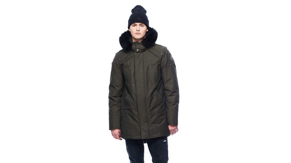 Moose Knuckles Stirling Parka - Mens, Army/Black Fur, Extra Large, MK4661MP-775-XL