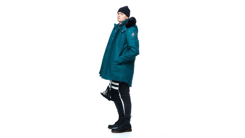 Moose Knuckles Stirling Parka - Mens, Ash Green/Black Fox, Medium, MK4661-MP-740-M